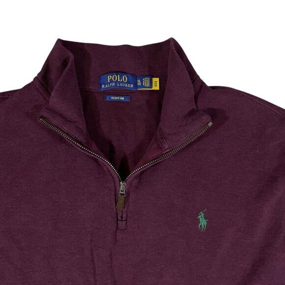 Polo Ralph Lauren Maroon Estate Rib Pullover Sweater - XL - Picture 2 of 3
